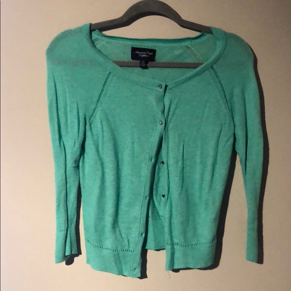 American Eagle Outfitters Green Cardigan